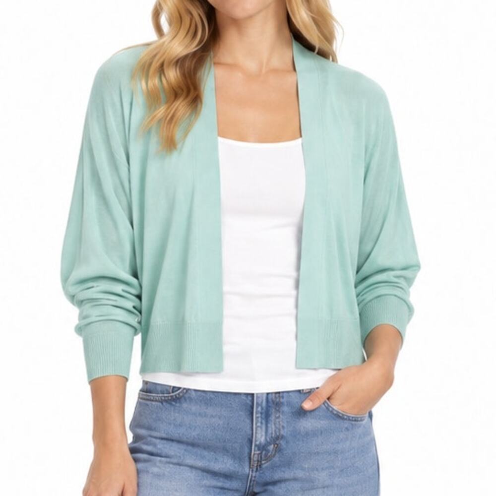 Old Navy NWT Mint Green Lightweight Open Front Cotton Blend Cardigan Women's XL